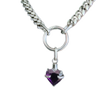 MADÉ Heart Of Glass Necklace Silver 8mm