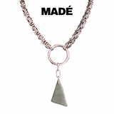 MADÉ Pounamu Greenstone Tauwhirotanga Necklace Silver