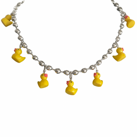 MADÉ Yellow Rubber Ducky’s  Silver 8mm