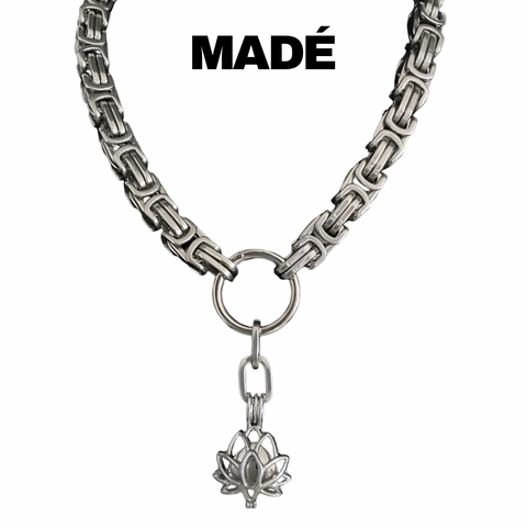 MADÉ Silver 12mm Lotus Blooms Necklace