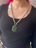 MADÉ Pounamu Greenstone Tauwhirotanga Necklace Silver