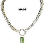 MADÉ Pounamu Greenstone Aroha Necklace Silver